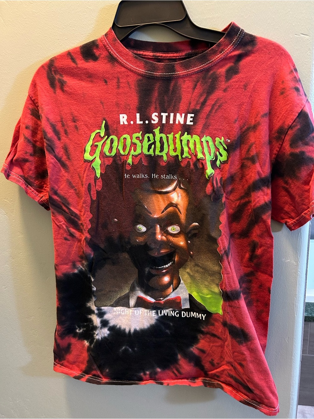 R.L. Stine Goosebumps Red Tie-Dye Graphic Tee